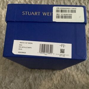 Stuart weitzman metallic Nappa gold sandals in good condition.